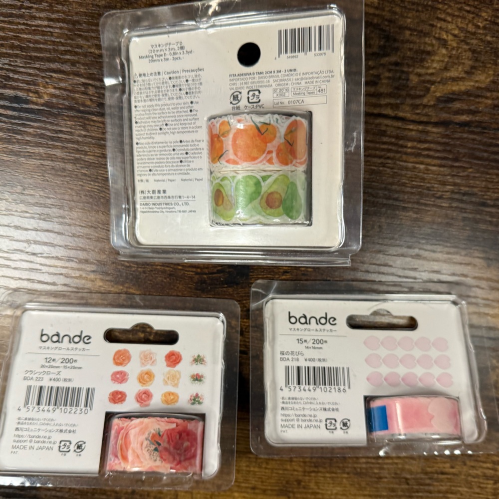 Floral and Fruit Washi Tape Set - Picture 2 of 7